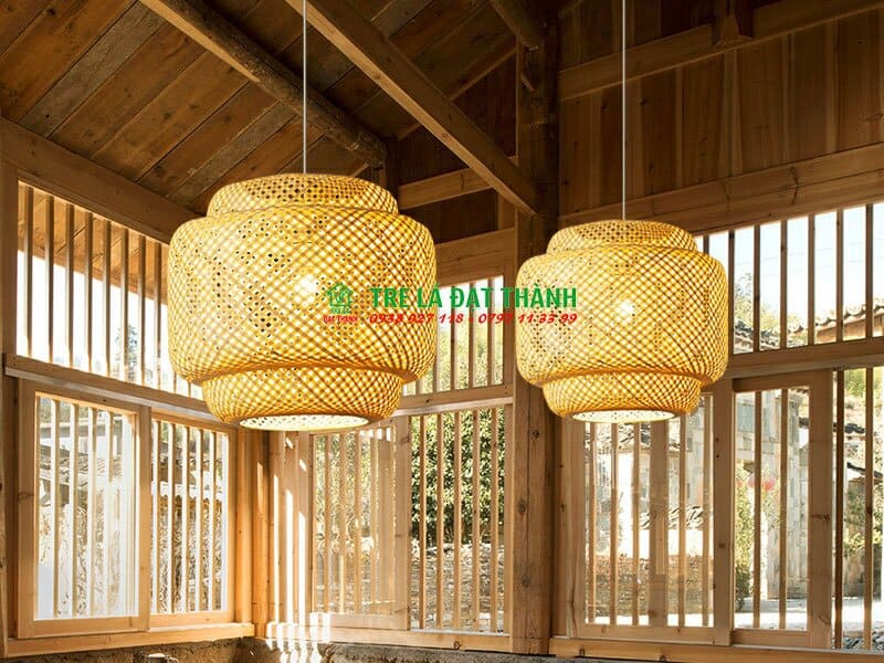Đèn Trụ Thả Mây Tre - DMT005